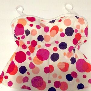 Polka Dot Swim Top sz 12